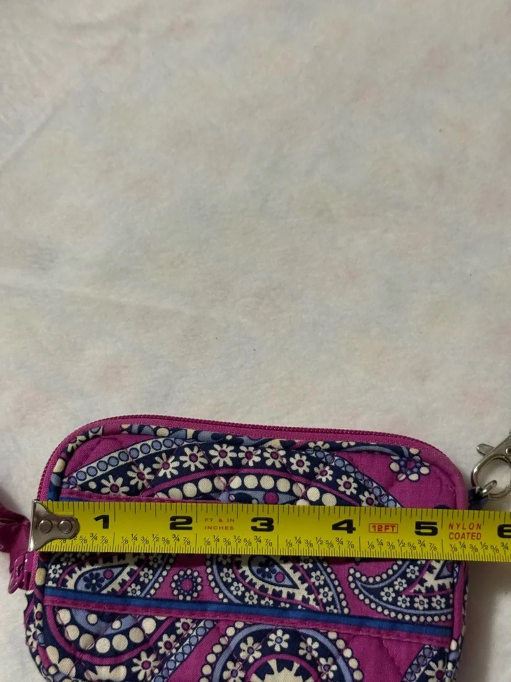 Vera Bradley Pink Paisley Coin Purse & Matching Zip ID Case Set with Wristlet